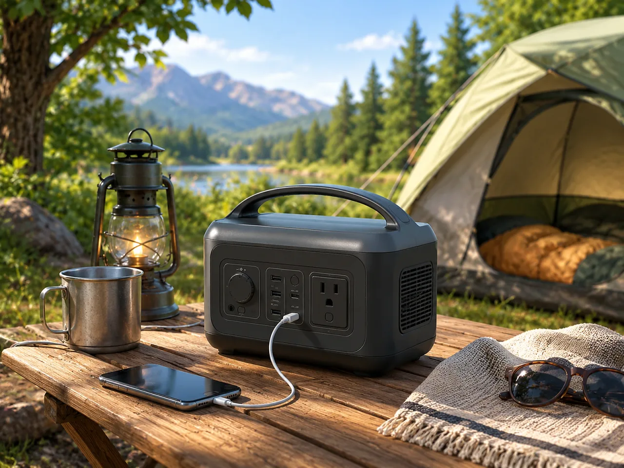 Illustration: Mini-Powerstation fürs Camping