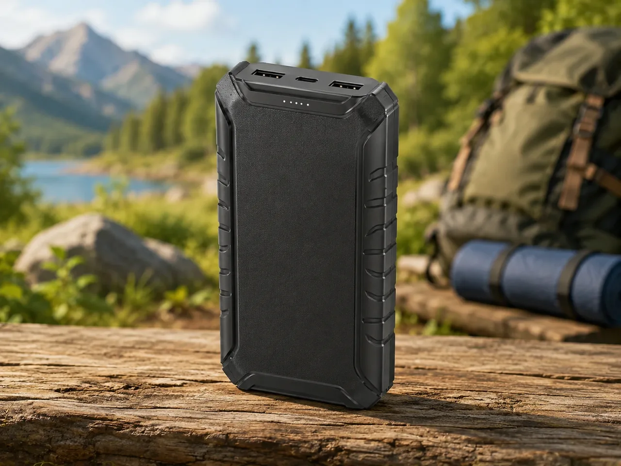 Illustration: Powerbank fürs Camping