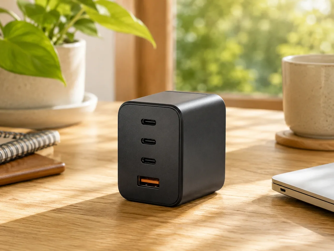 Illustration: USB-C-Ladegerät fürs Camping